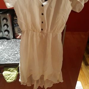 Hi low cold shoulder dress